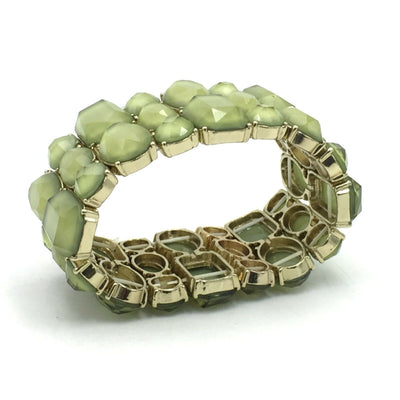 Large Faux Jade Green Bracelet