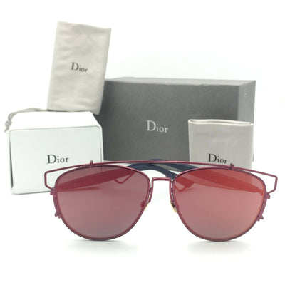 Dior Technologic TVHMJ Pilot Ruby Pink Matte Sunglasses W/ Pink Mirrored Lens