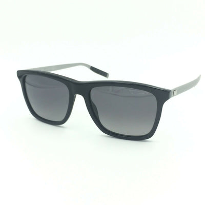 New Dior Homme Blacktie 177S FB8WJ Square Black Sunglasses W/ Gray Polarized  Le