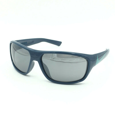 Nike Mercurial EV0887 403 Sport Teal Blue Sunglasses W/ Silver Mirrored Lenses