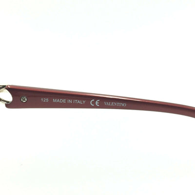 Valentino V640S 613 Square Burgundy Sunglasses W/ Violet Gradient Lens 55mm