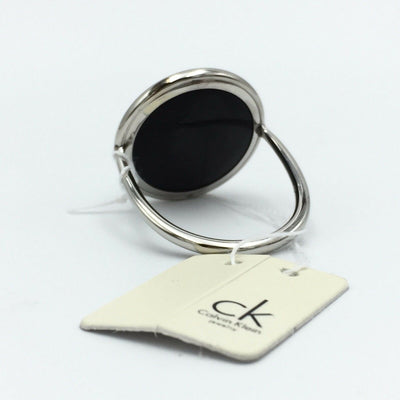 Calvin Klein KJ08AR010108 Black Stone Silver Ring Stainless Steel Size 8