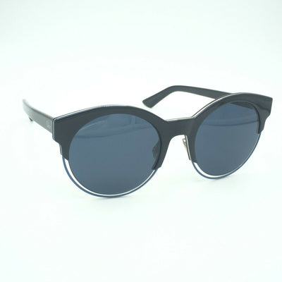 Dior Sideral1 RLTKU Round Black Sunglasses W/ Dark Gray Lens 53mm