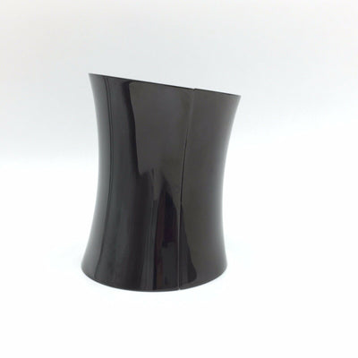 Calvin Klein Ellipse KJ03DB31010S Black Wide Cuff Bangle Bracelet size:7 1/4 in