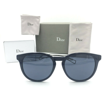 Dior Homme Blacktie206S CJ272 Round Navy Blue Sunglasses W/ Gray Lens 54mm