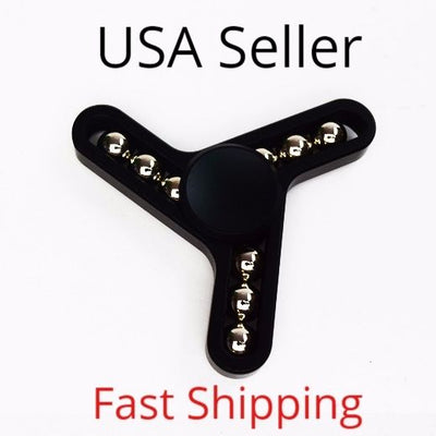 Tri Hand Spinner Silver Aluminum Fidget Spinner Toy EDC ADD ADHD Focus