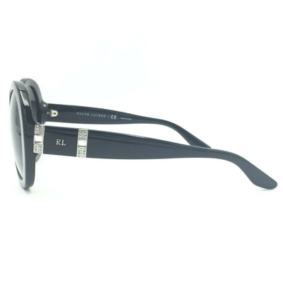 Ralph Lauren RL8145B 5001//8G Oval Black Sunglasses W/ Gray Gradient Lens 53mm