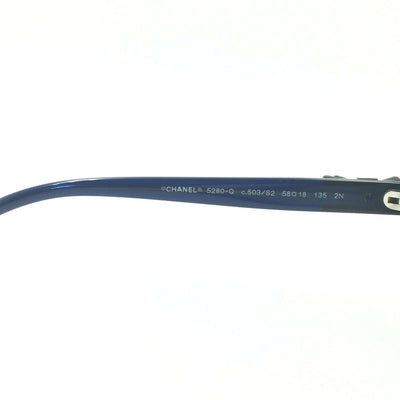 Chanel 5280-Q 503/S2 Square Blue Sunglasses W/ Blue Gradient Lens 58mm