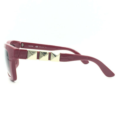 Valentino V691S 640 Square Red Sunglasses W/ Brown Gradient Lens 53mm