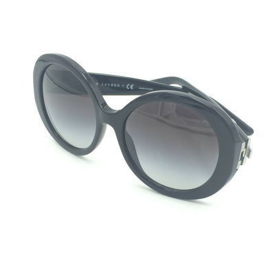 Ralph Lauren RL8145B 5001//8G Oval Black Sunglasses W/ Gray Gradient Lens 53mm