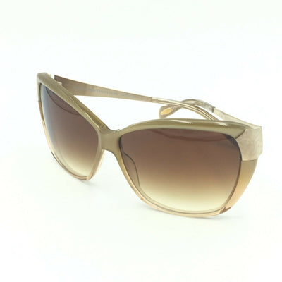 Oliver Peoples Twenty Years Skyla TZGR Gold Sunglasses Brown Gradient Lens 62mm