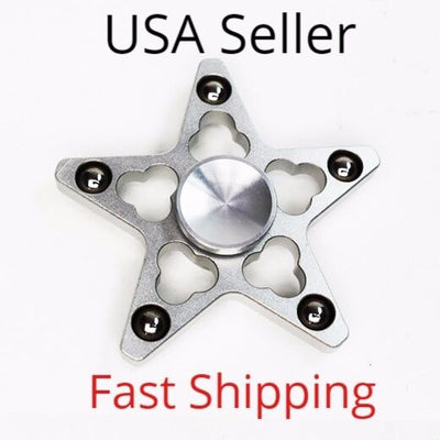 Aluminium Alloy Five Pointed Star EDC Fidget Spinner Toy EDC ADD ADHD Focus