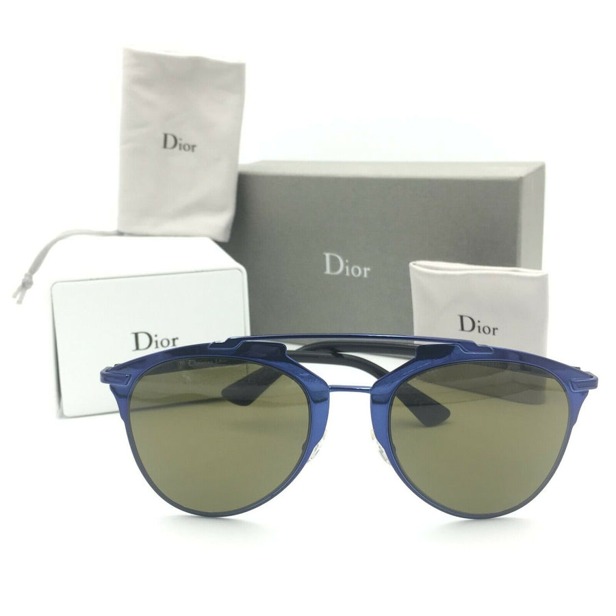 Dior Reflected M2XA6 Pilot Blue Sunglasses W/ Green Lens 52mm