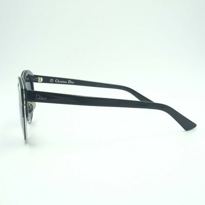 Dior Sideral1 RLTKU Round Black Sunglasses W/ Dark Gray Lens 53mm