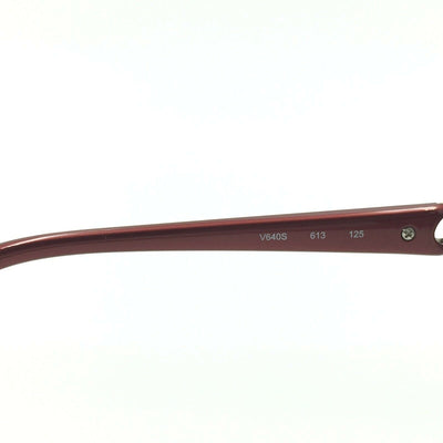 Valentino V640S 613 Square Burgundy Sunglasses W/ Violet Gradient Lens 55mm
