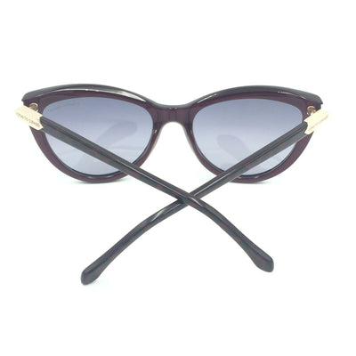 Roberto Cavalli Achird 787S 71B Cat Eye Burgundy Sunglasses Gray Lenses 55mm size