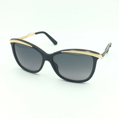 Dior Metaleyes 2 C7VHD Square Black Gold Sunglasses W/ Gray Gradient Lens 57mm