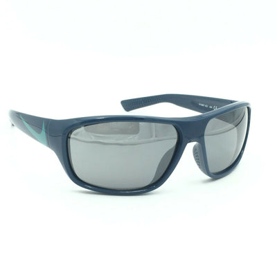 Nike Mercurial EV0887 403 Sport Teal Blue Sunglasses W/ Silver Mirrored Lenses