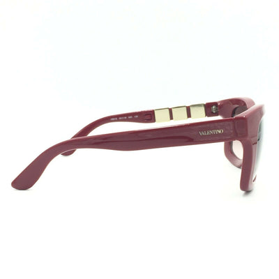 Valentino V691S 640 Square Red Sunglasses W/ Brown Gradient Lens 53mm