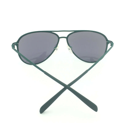 Calvin Klein CK2138S 317 Aviator Matte Green Sunglasses W/ Green Mirrored