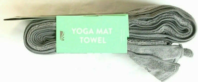 MARIKA Yoga Mat Towel Steel Gray Size 24×72" NWT New Fitness Microfiber Non-Slip