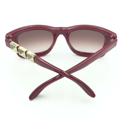 Valentino V691S 640 Square Red Sunglasses W/ Brown Gradient Lens 53mm