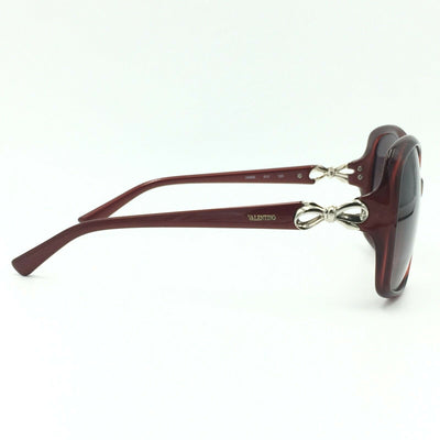 Valentino V640S 613 Square Burgundy Sunglasses W/ Violet Gradient Lens 55mm