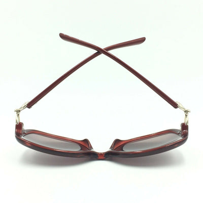Valentino V640S 613 Square Burgundy Sunglasses W/ Violet Gradient Lens 55mm