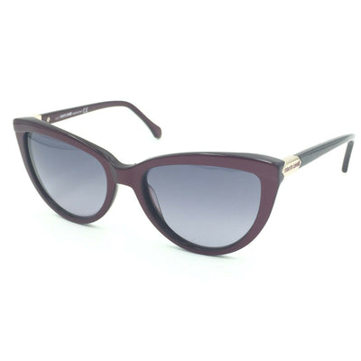 Roberto Cavalli Achird 787S 71B Cat Eye Burgundy Sunglasses Gray Lenses 55mm size
