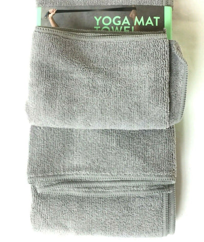 MARIKA Yoga Mat Towel Steel Gray Size 24×72" NWT New Fitness Microfiber Non-Slip