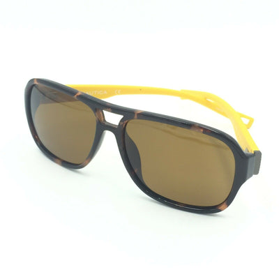 Nautica N6204S Tortoise Matte Yellow w/ Brown Polarized lenses